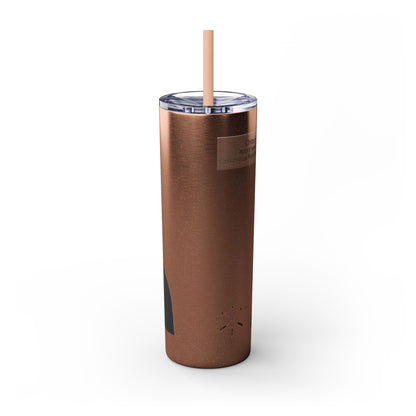 Chitto Harjo 20oz Skinny Tumbler with Classic Native American Portrait — Travel Straw Cup