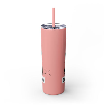 Pottawatomie Campfire Badge Skinny Tumbler 20oz — Badawadame Nation Design