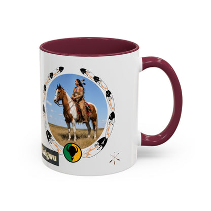 Kiowa Native Horse Photo Mug — Western Indigenous Pride Coffee Cup (11oz/15oz)