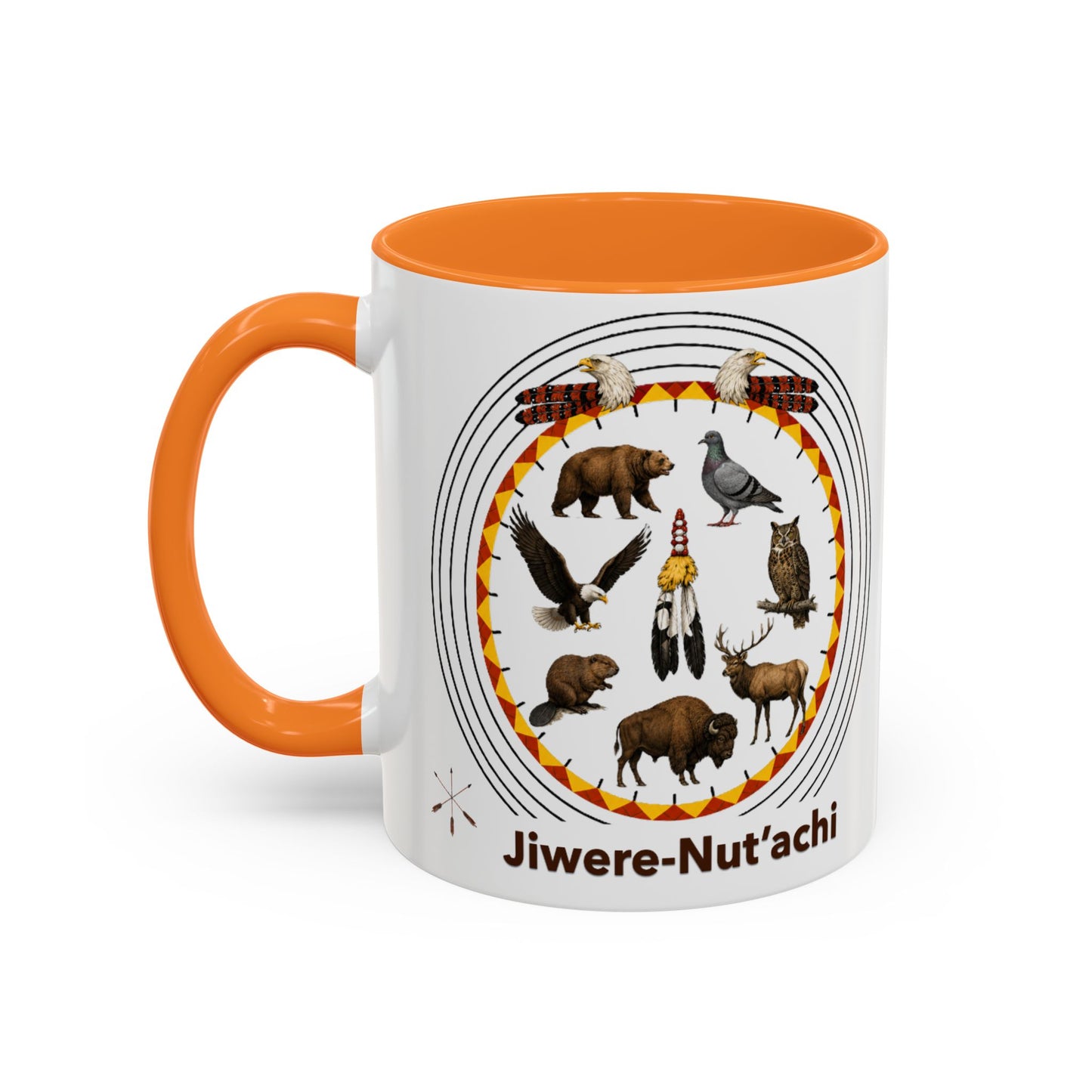 Otoe Missouria Native Animal Circle Mug – 'Jiwere-Nut'achi' Illustrated Coffee Cup (11oz/15oz)