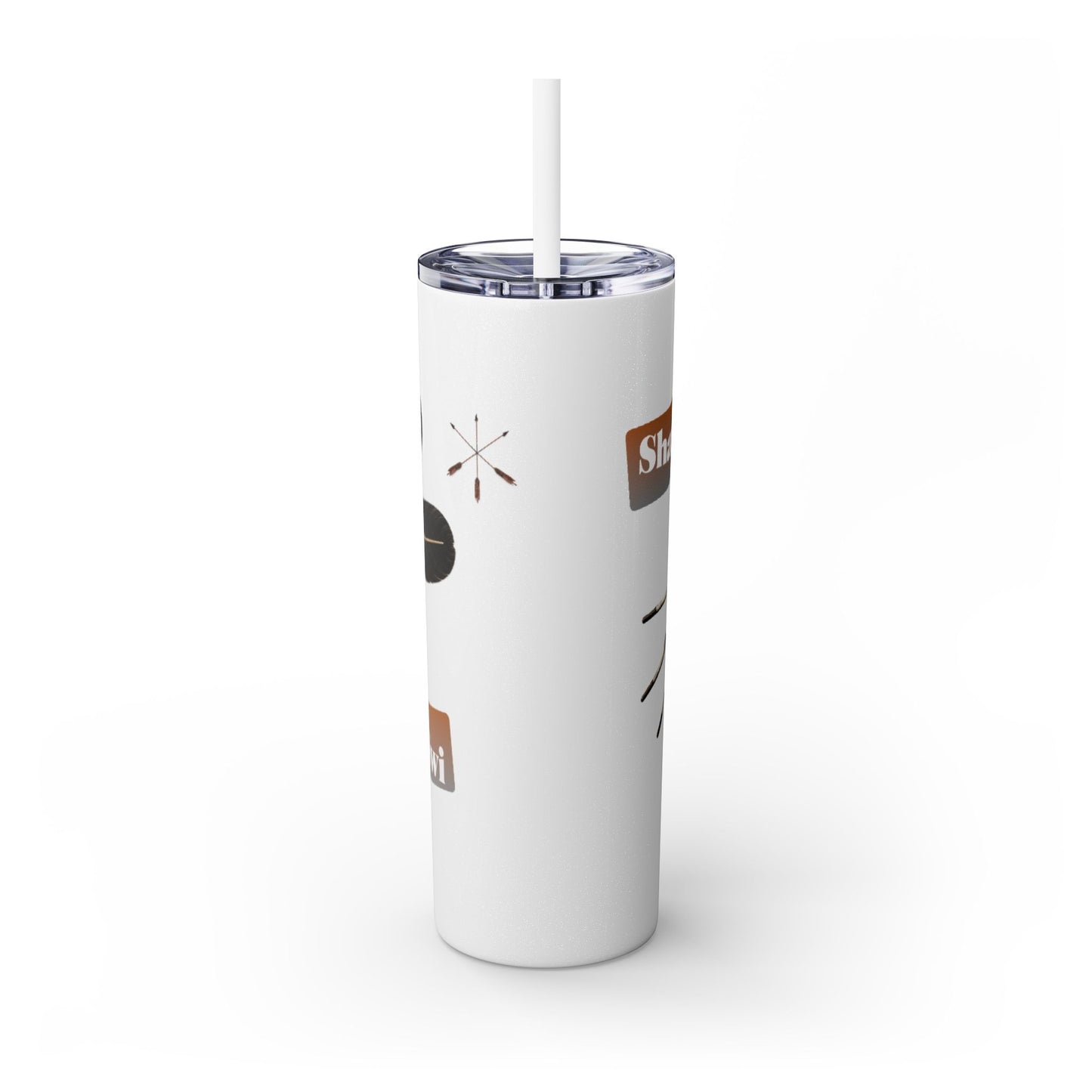 Shawnee Absentee Skinny Tumbler with Straw, 20oz