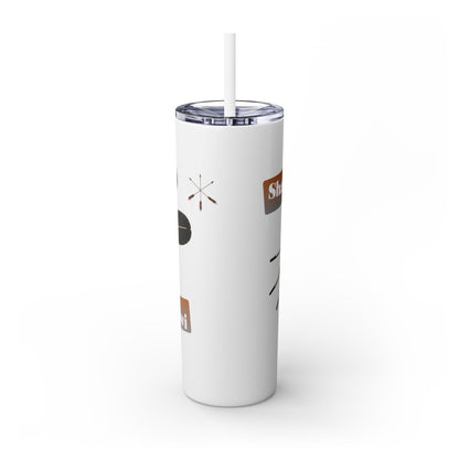 Shawnee Absentee Skinny Tumbler with Straw, 20oz