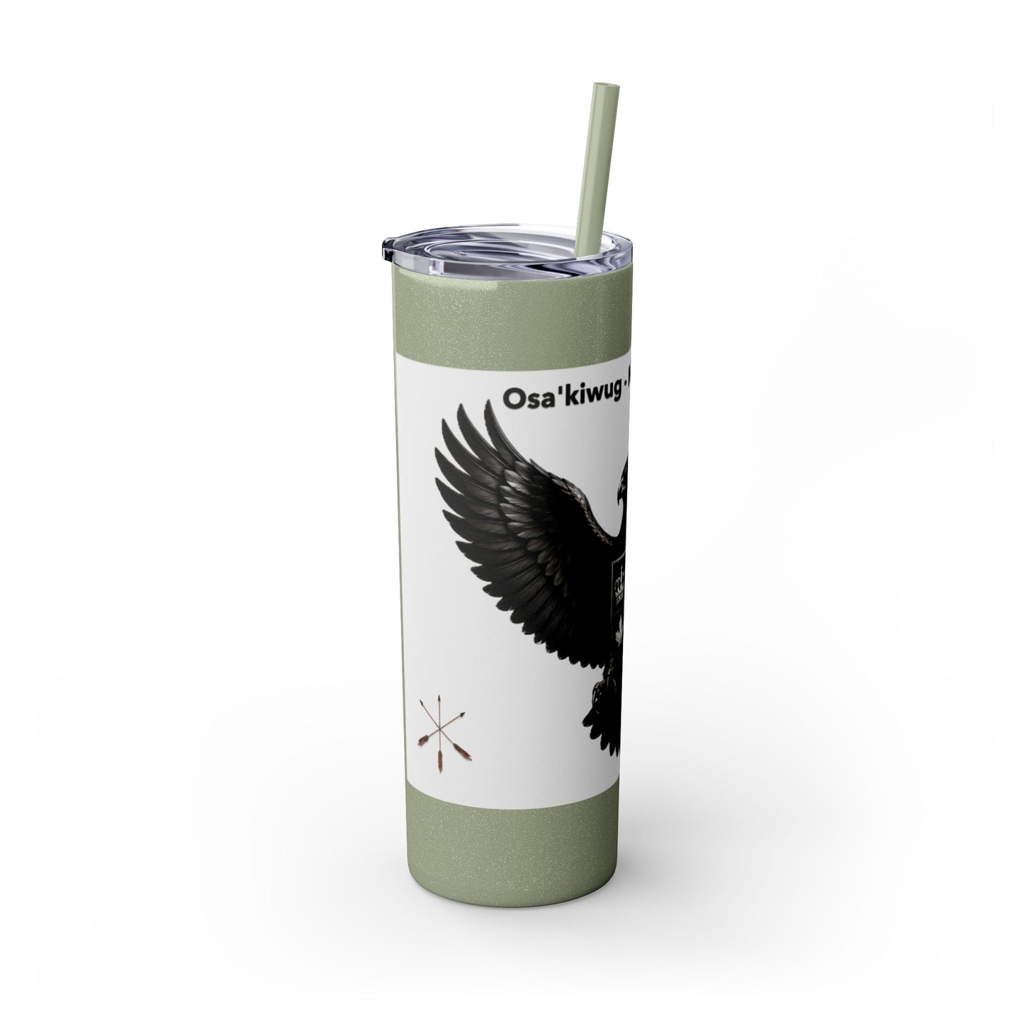 Sac Fox Skinny Tumbler with Straw, 20oz