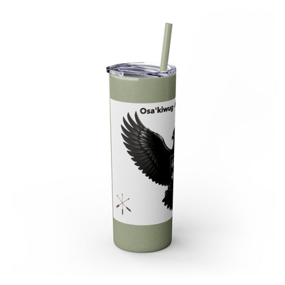 Sac Fox Skinny Tumbler with Straw, 20oz