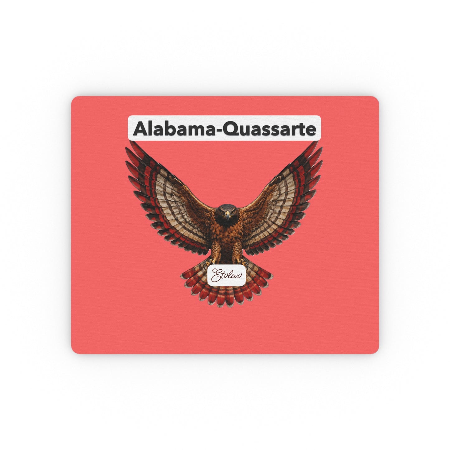 Alabama-Quassarte Eagle Rectangular Mouse Pad — Red Gaming/Office Desk Mat
