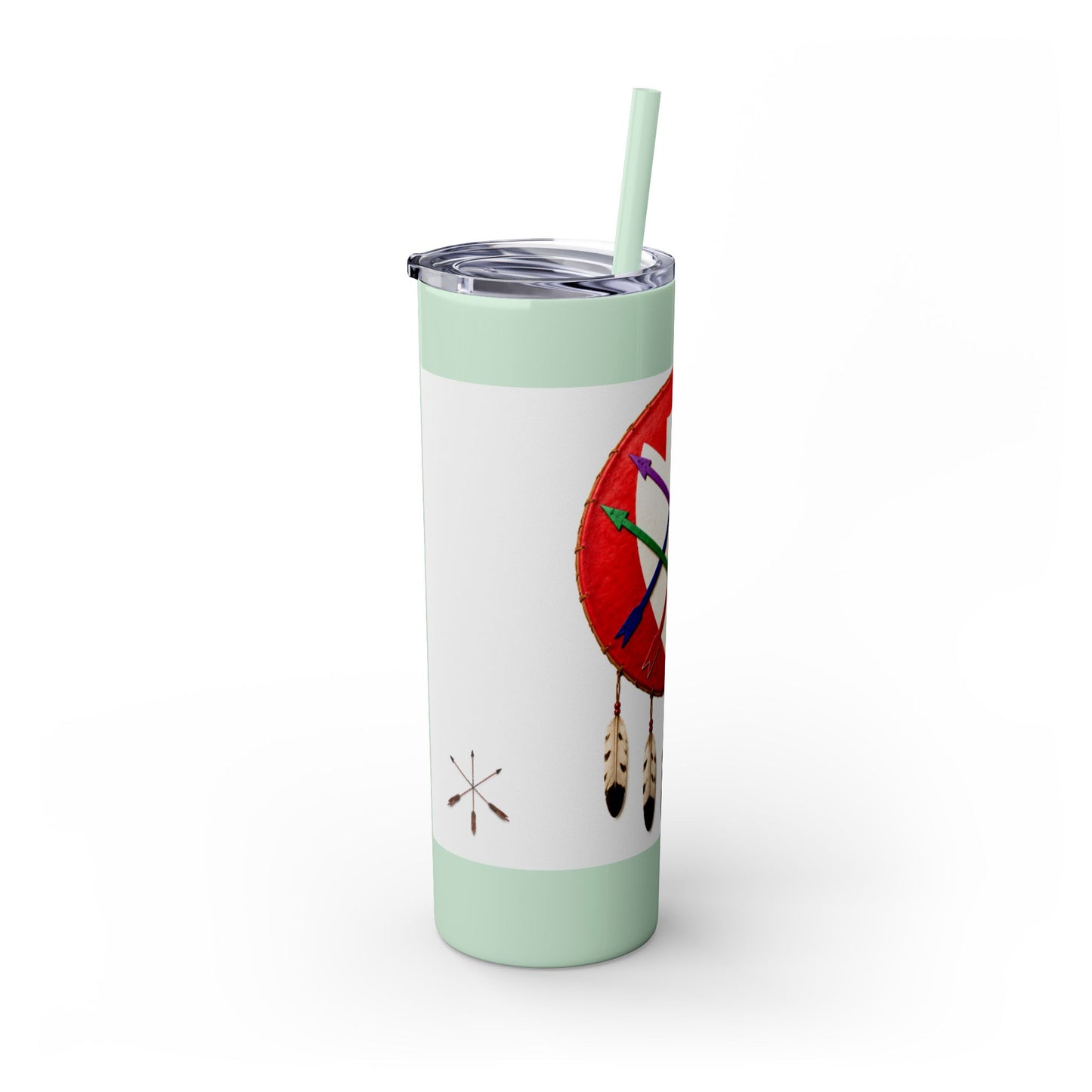 Peoria 20oz Skinny Tumbler with Dreamcatcher Shield Design