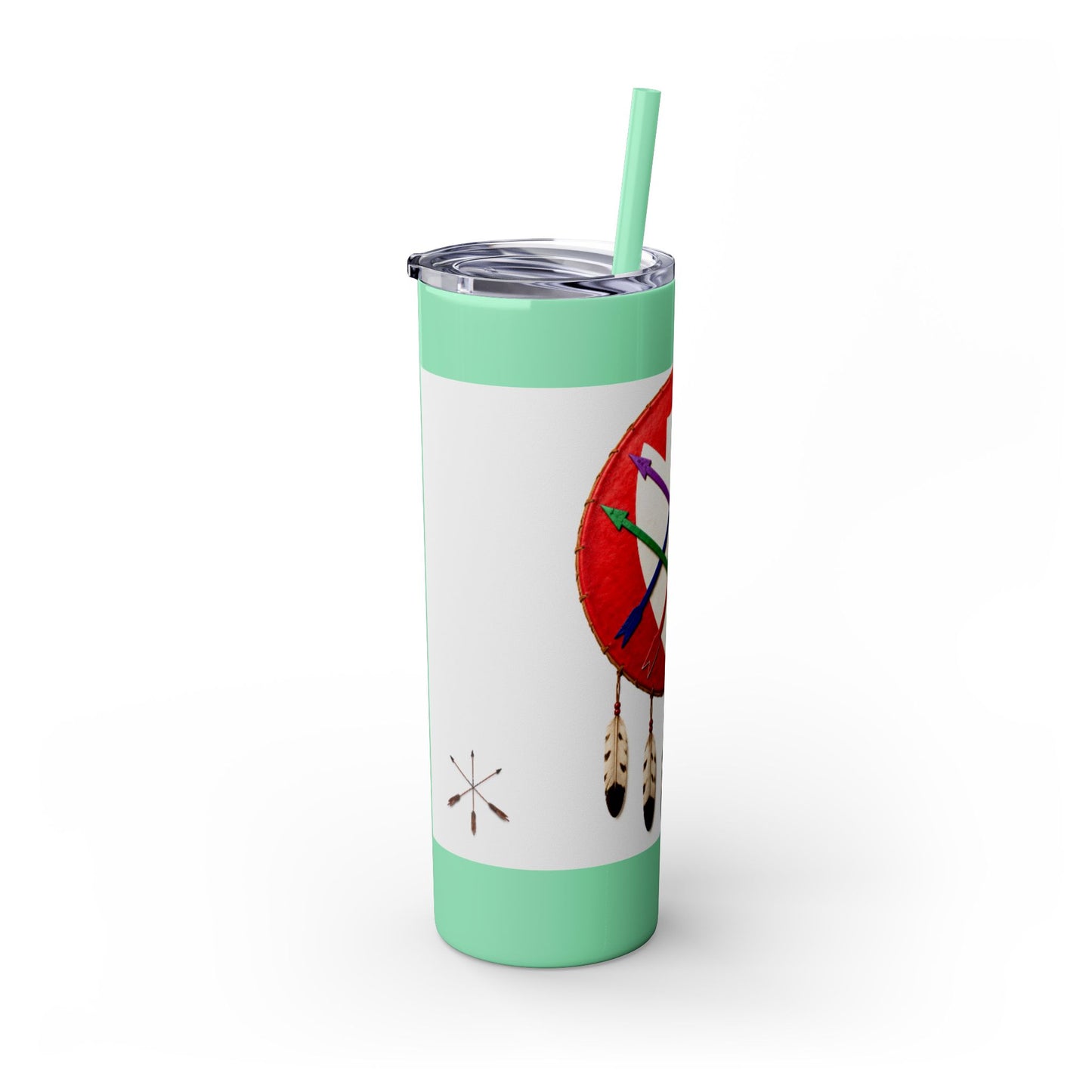 Peoria 20oz Skinny Tumbler with Dreamcatcher Shield Design