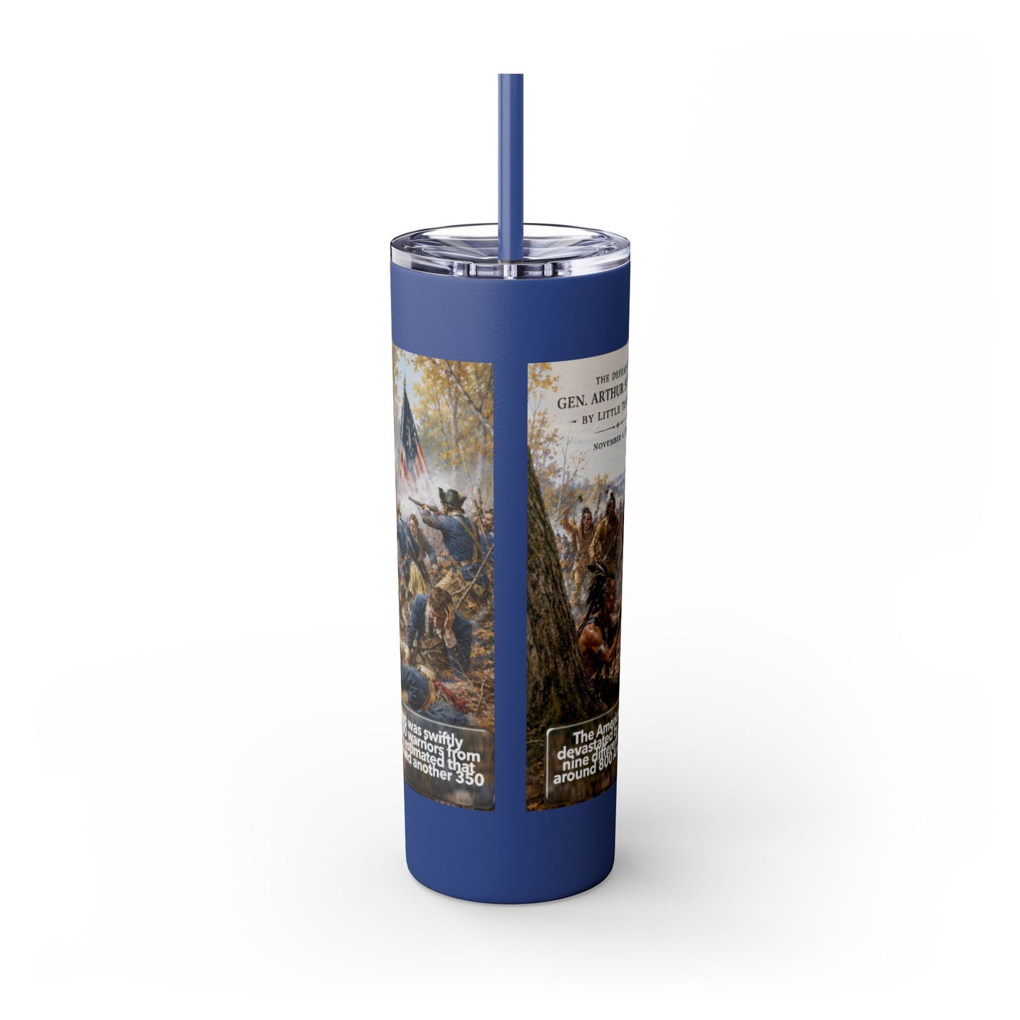Miami Tribe Historical Skinny Tumbler 20oz — Native American Heritage Travel Cup