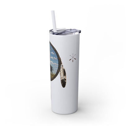Quapaw Buffalo Skinny Tumbler 20oz — Ogahpahka Design