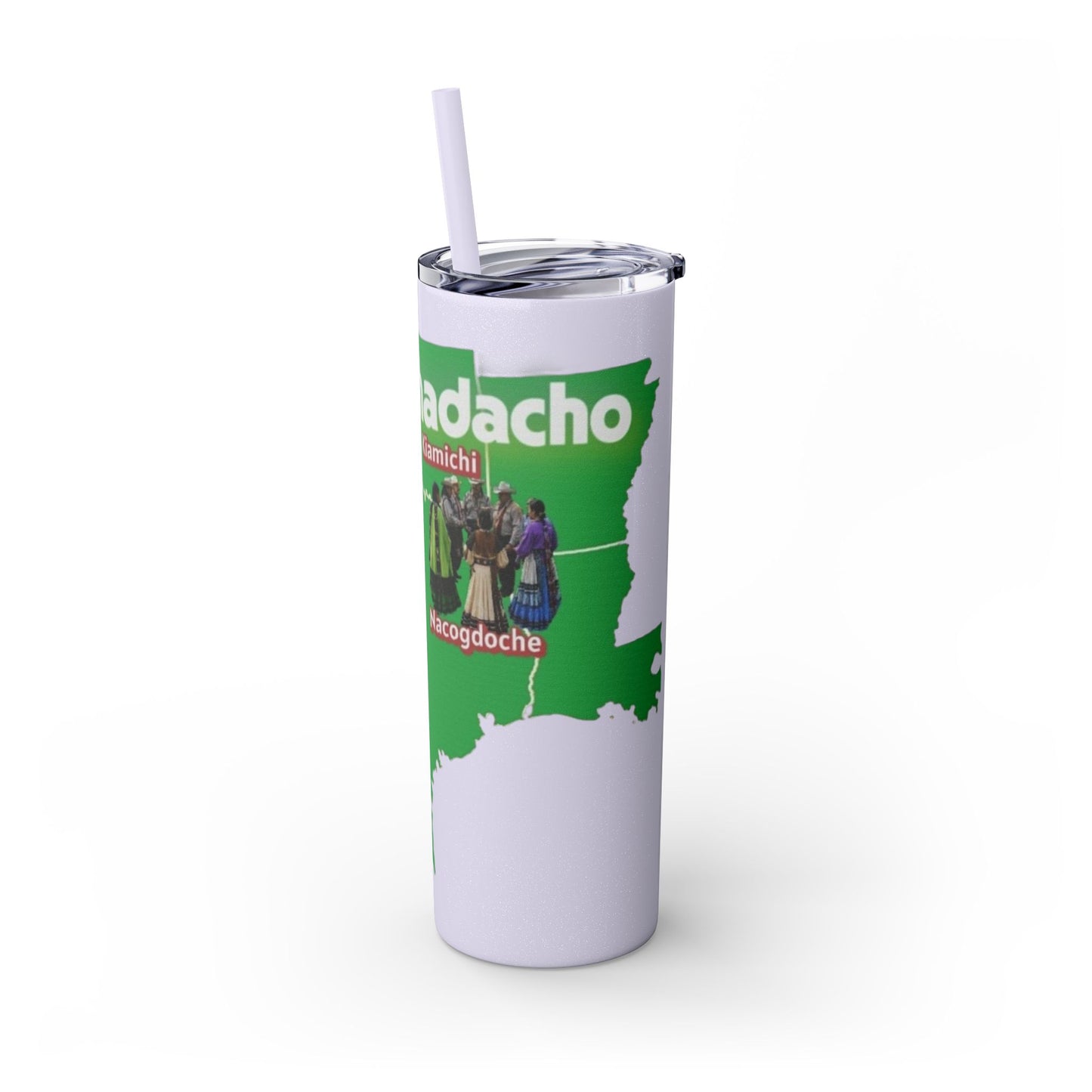 Caddo Kadohadoha Texas Map 20oz Skinny Tumbler with Straw