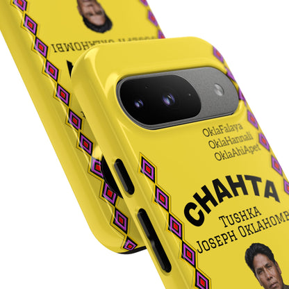 Chahta Tushka Joseph Oklahombi Yellow Phone Case — Native American Tribute Protective Cover