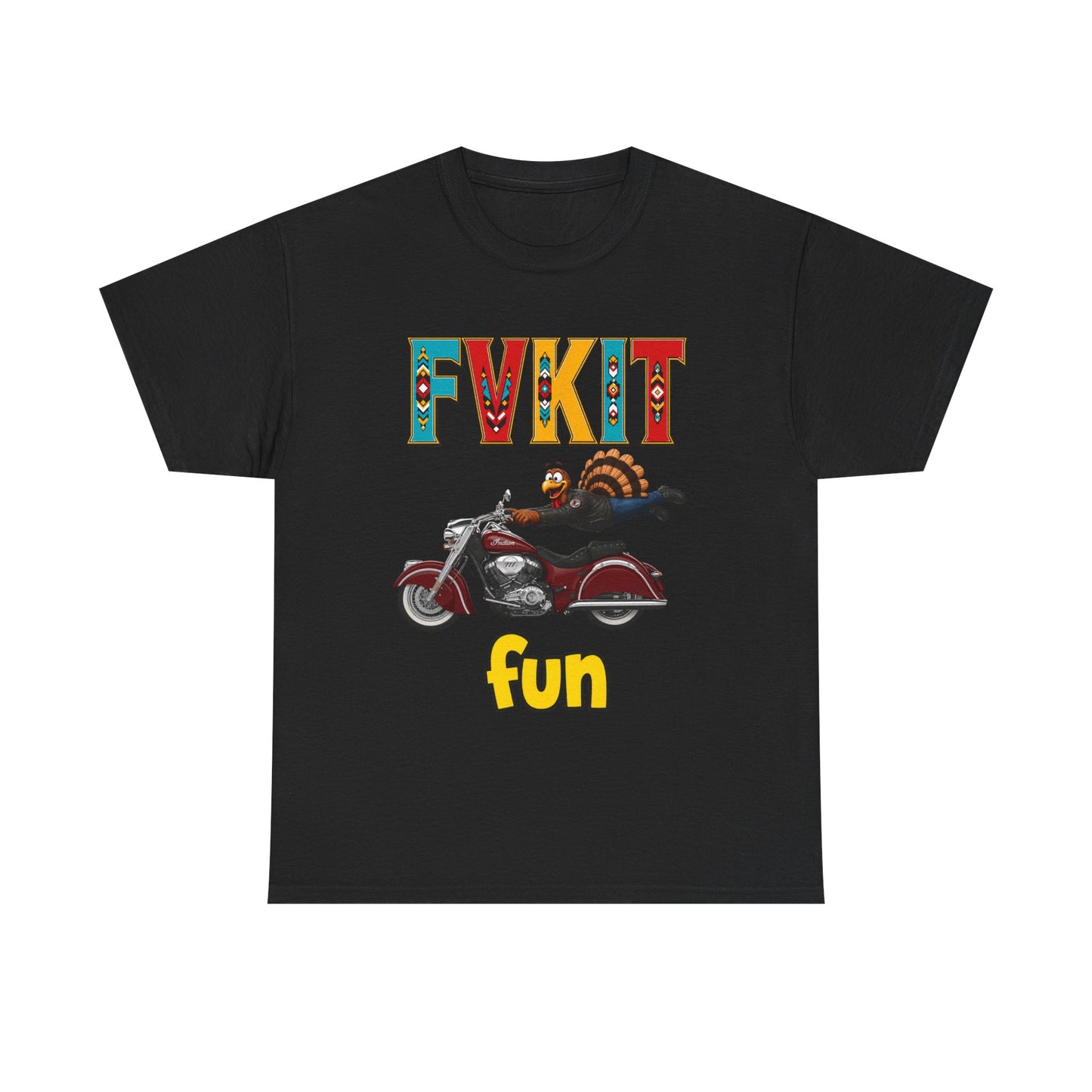 Turkey Motorcycle  Graphic Tee — Retro Rider Humor T-Shirt