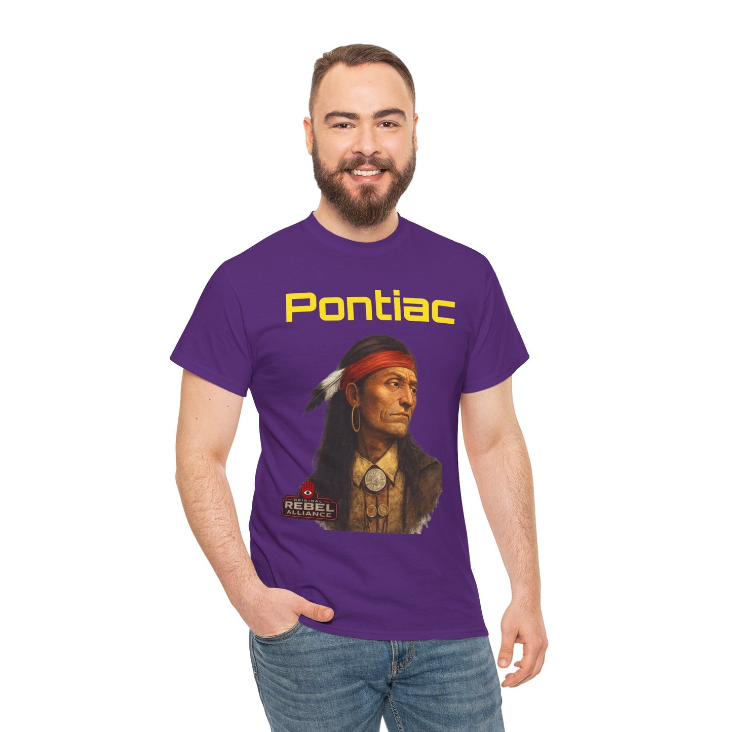 Pontiac Portrait T‑Shirt — Native Chief Graphic Tee