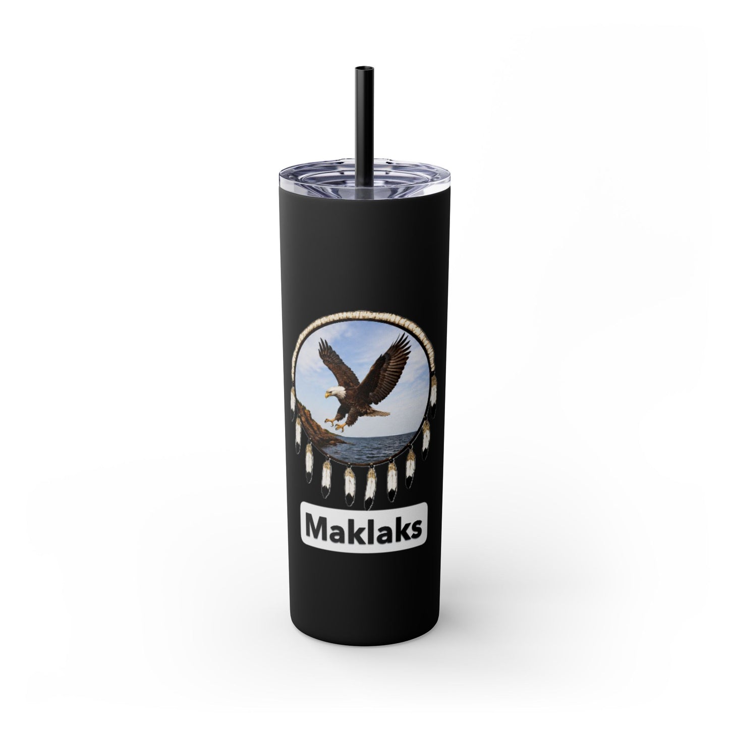 Modoc Eagle Skinny Tumbler – 20oz Straw Travel Cup (Maklaks)
