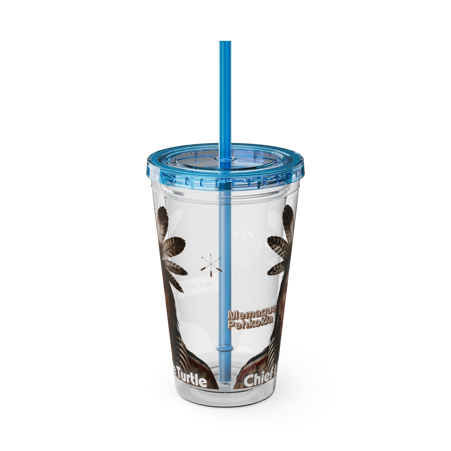 Miami Chief Little Turtle Sunsplash 16oz Tumbler with Straw