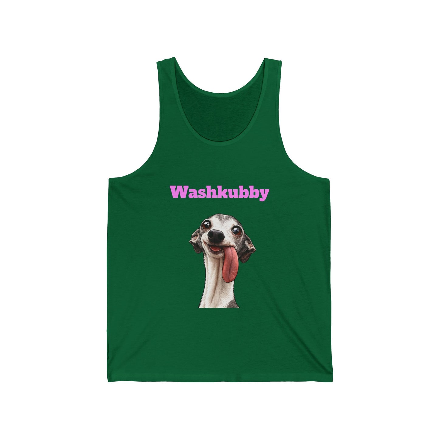 Washkubby Dog Tank Top – Funny Greyhound Tongue Tee