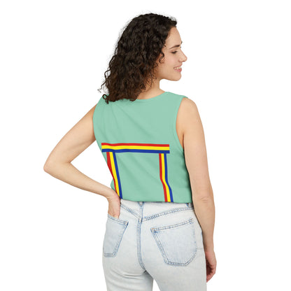 Blue Ribbon Shirt inpired Tank Top — Minimal Rainbow Ribbon Graphic