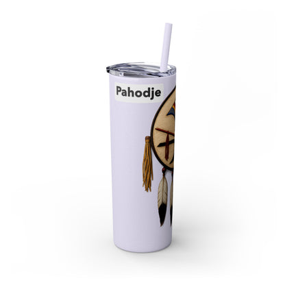 Iowa 20oz Skinny Tumbler with Native Dreamcatcher Design - 'Pahodje' Travel Straw Cup