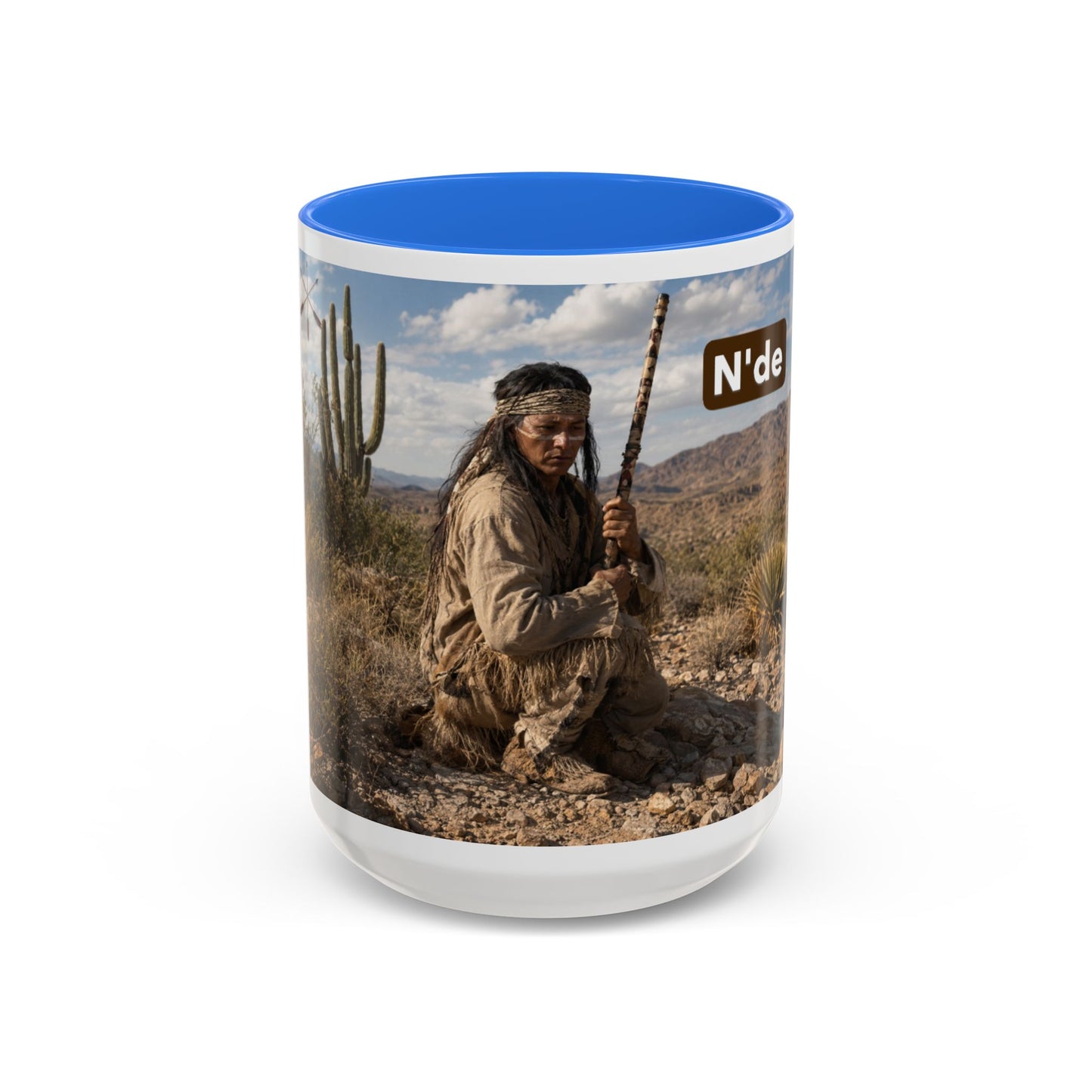 Ft. Sill Apache Desert Scene Coffee Mug — 'N'de' Southwest Landscape 11/15oz