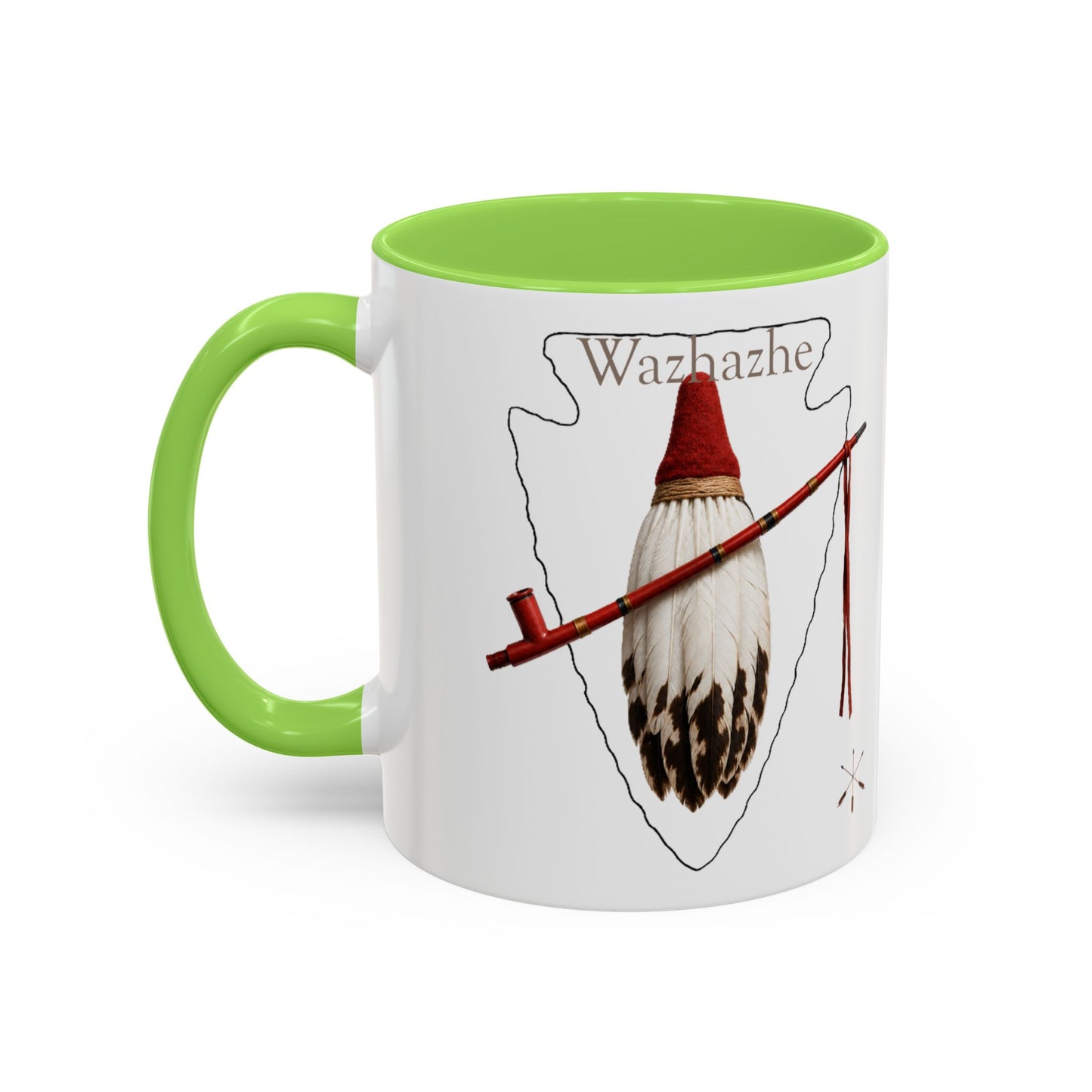 Osage Wazhazhe Tribal Feather Mug (11oz & 15oz) — Native-Inspired Coffee Cup