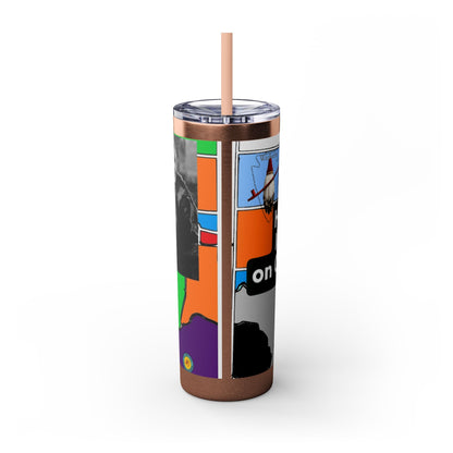 20oz Skinny Tumbler — 'Half-Pint Illegally on Osage Rez' Graphic Stainless Straw Cup