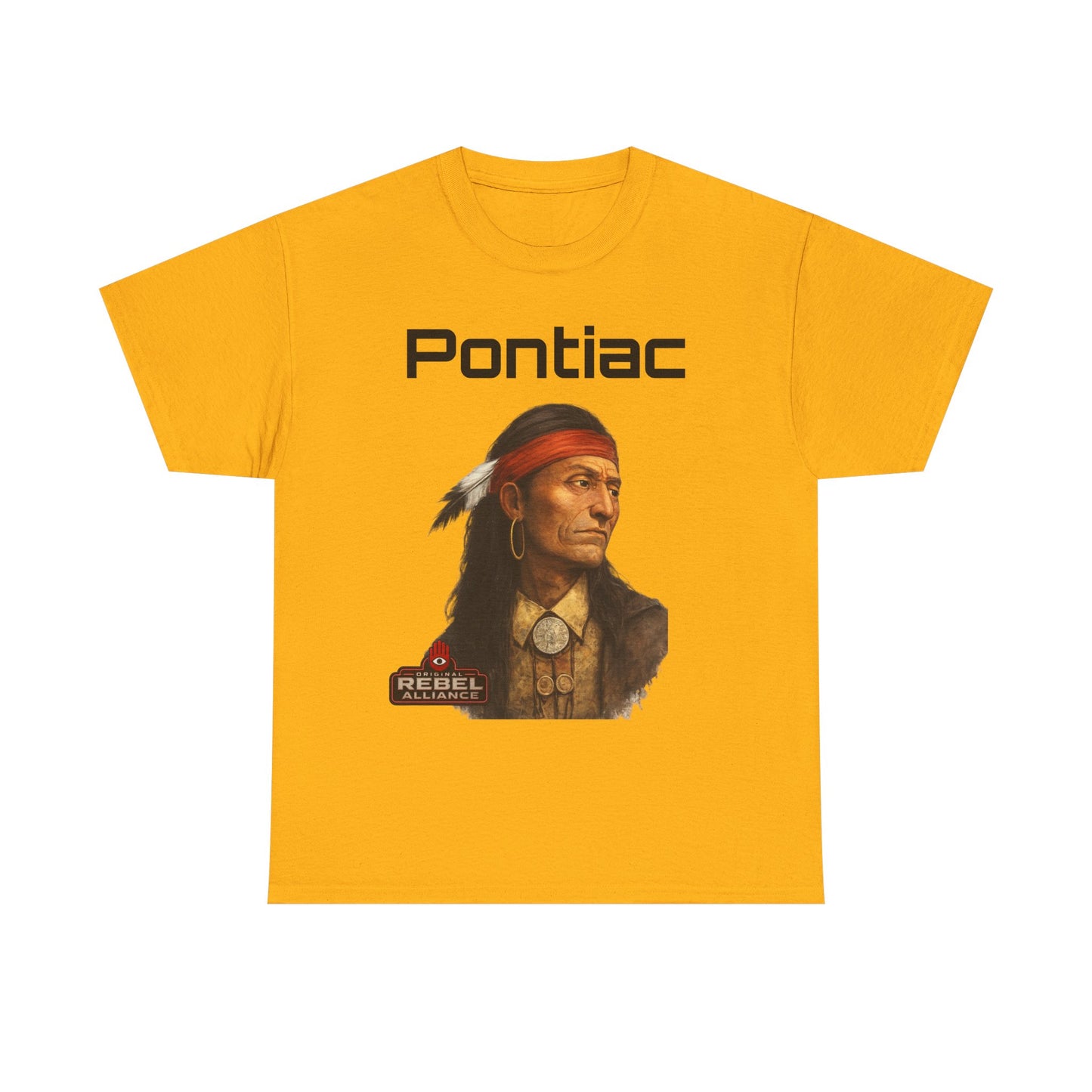 Pontiac Portrait T‑Shirt — Native Chief Graphic Tee