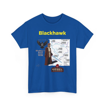 Blackhawk Rebel Trail Vintage Map Graphic T-Shirt