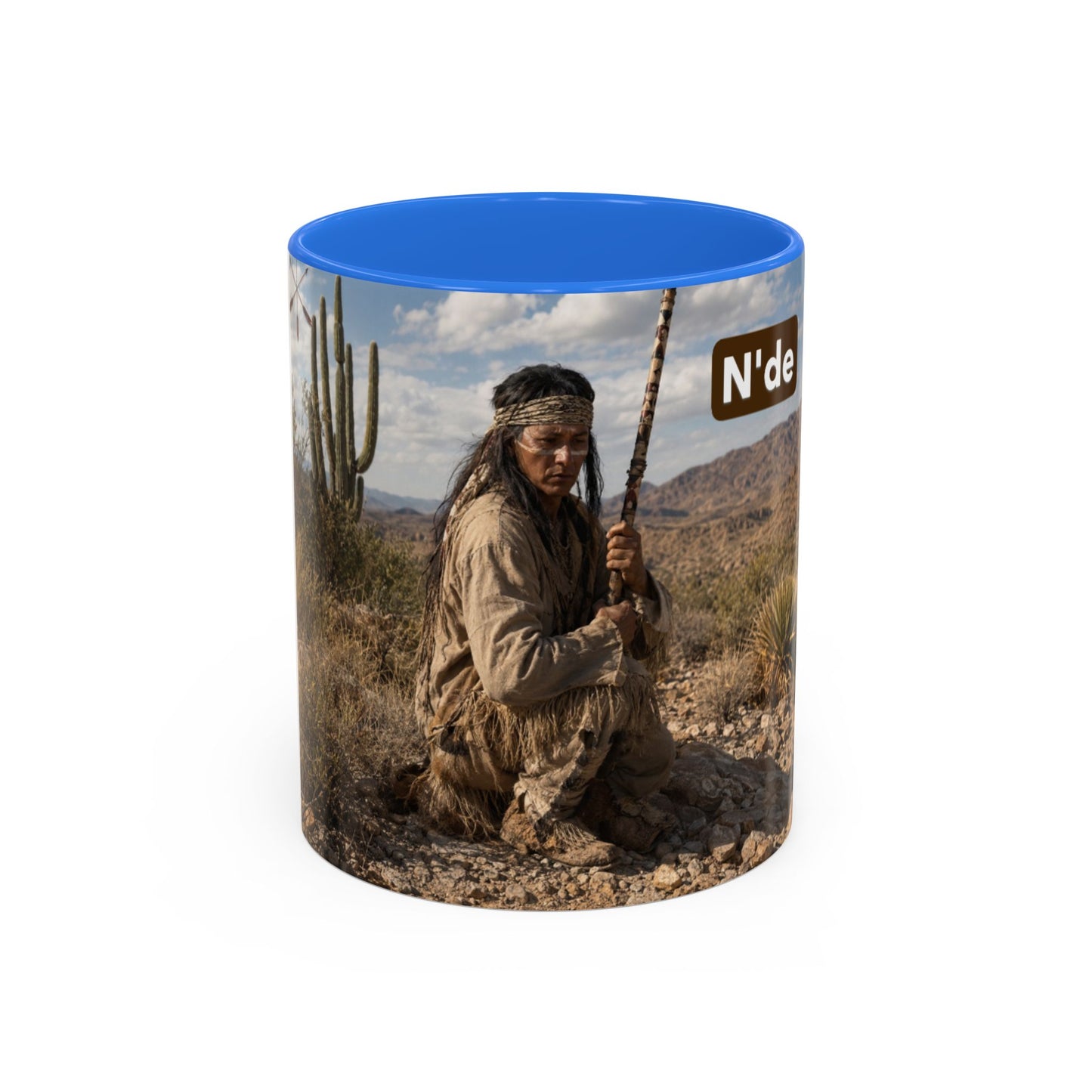 Ft. Sill Apache Desert Scene Coffee Mug — 'N'de' Southwest Landscape 11/15oz