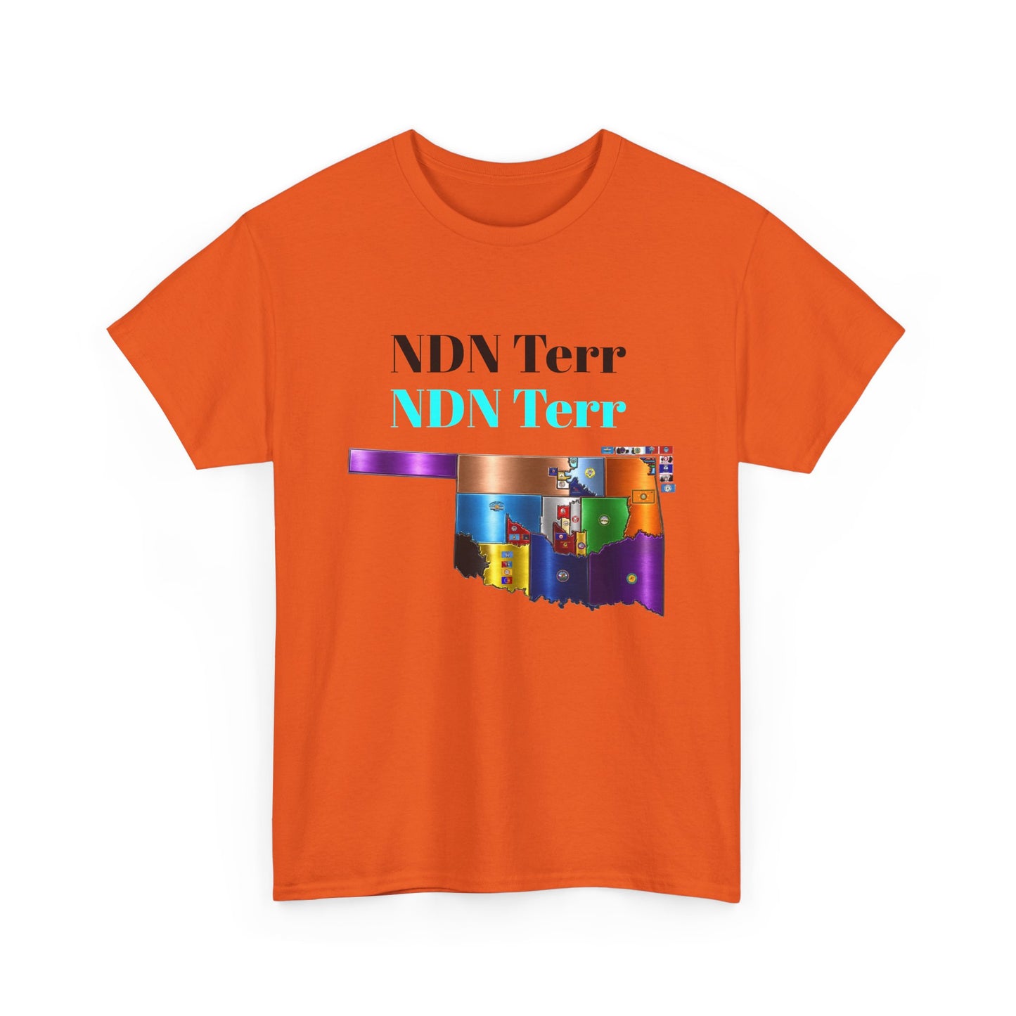 NDN Terr Oklahoma Map Tee — Native Pride Graphic T-Shirt with Arrows