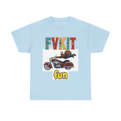 Turkey Motorcycle  Graphic Tee — Retro Rider Humor T-Shirt