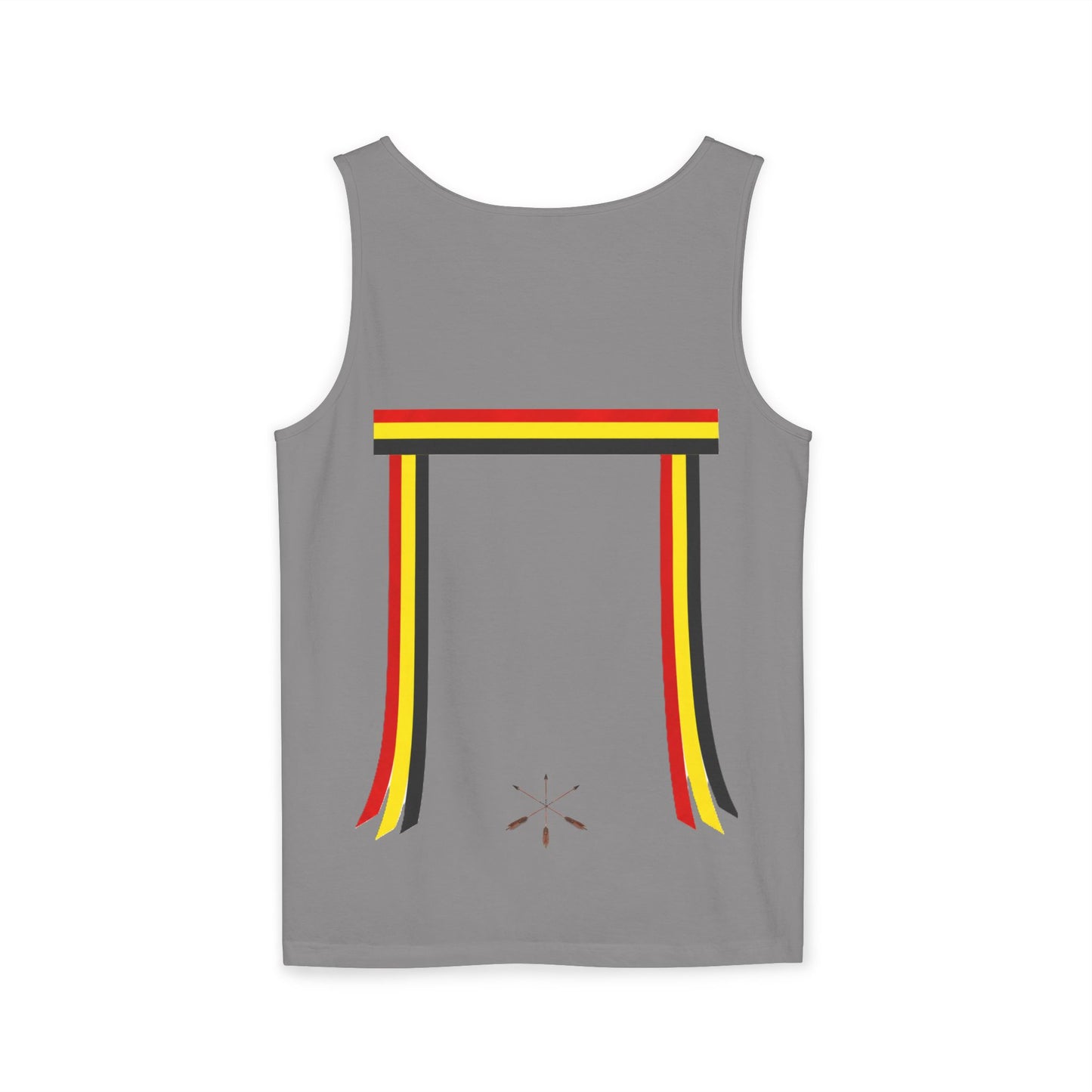 Ribbon shirt inspired Tank Top — Red Black Gold Striped Graphic Tank