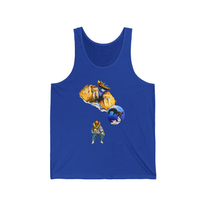 Walrus Tank Top — Explorer Illustration & Crossed Arrows Graphic