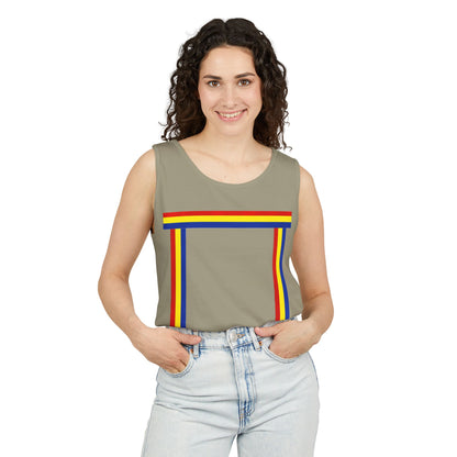Blue Ribbon Shirt inpired Tank Top — Minimal Rainbow Ribbon Graphic