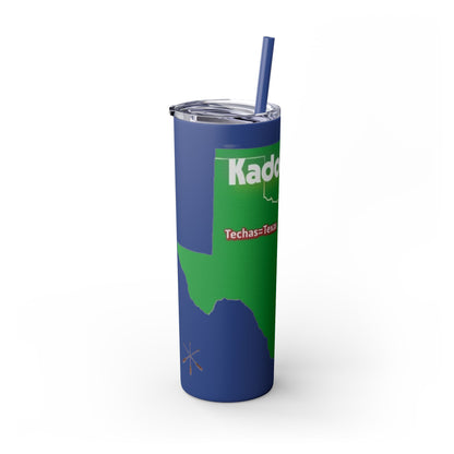 Caddo Kadohadoha Texas Map 20oz Skinny Tumbler with Straw