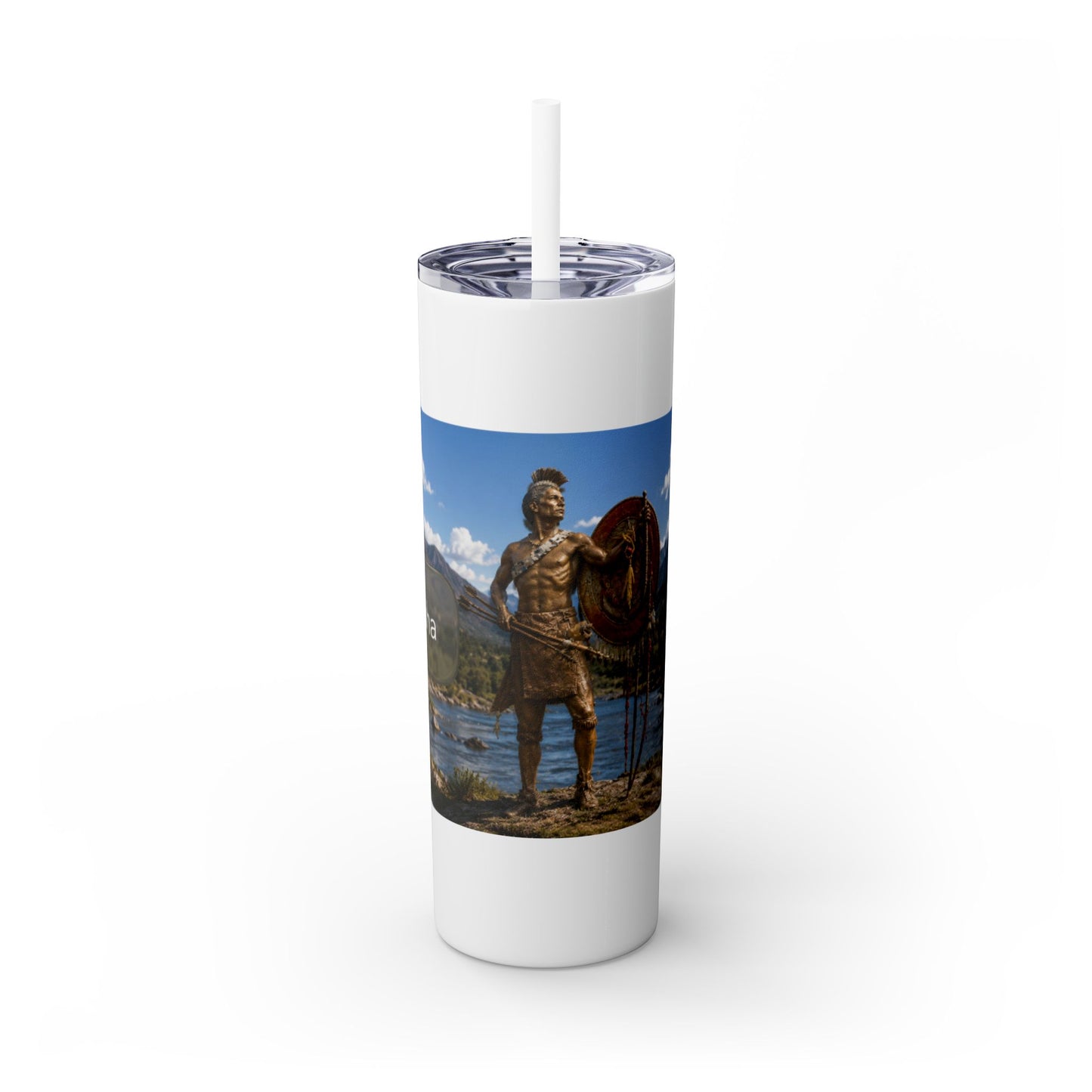 Chickasaw Skinny Tumbler with Straw, 20oz