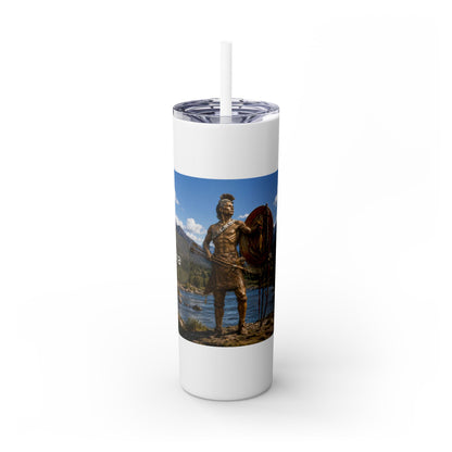 Chickasaw Skinny Tumbler with Straw, 20oz