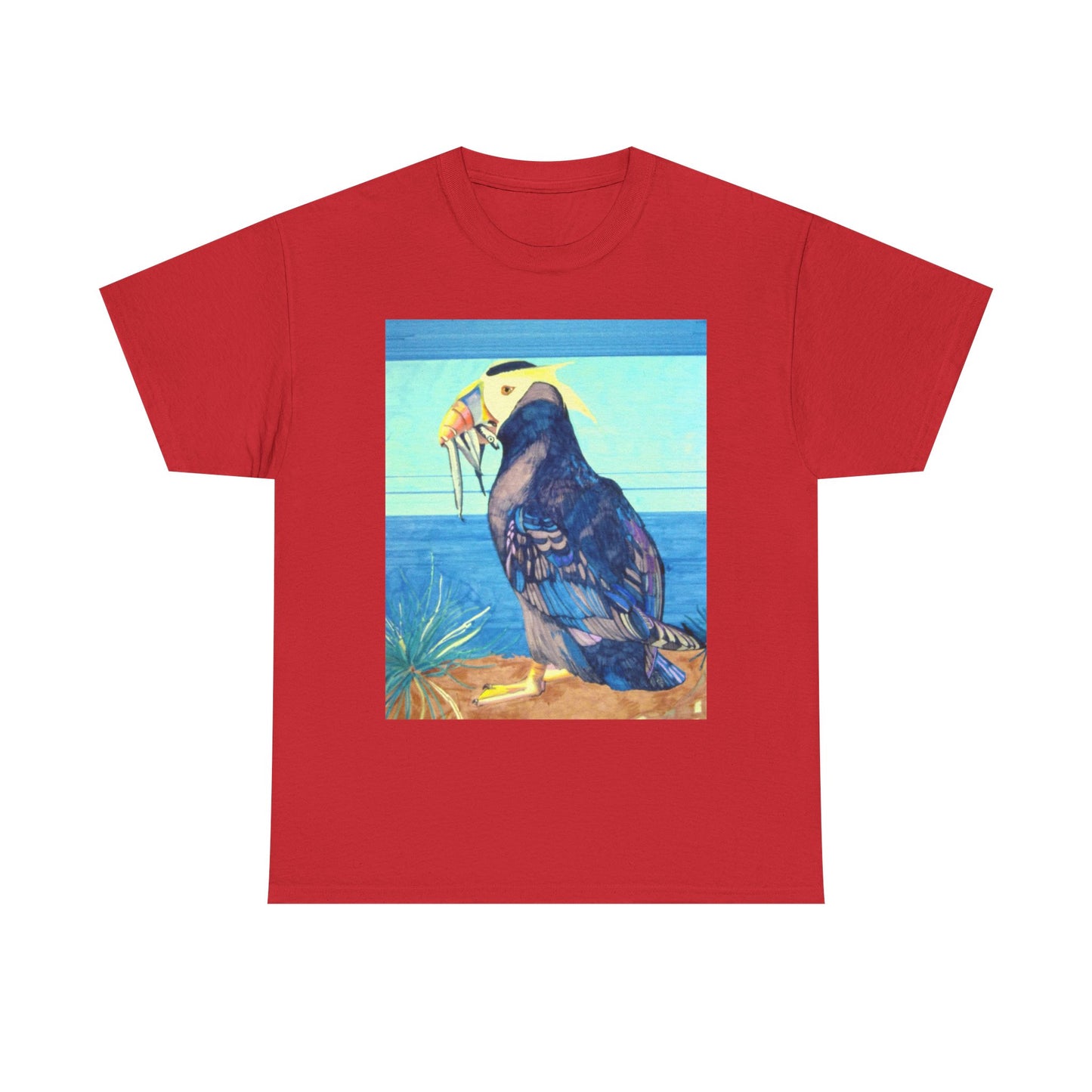 Puffin Beach Tee — Vintage Seaside Bird Graphic T-Shirt