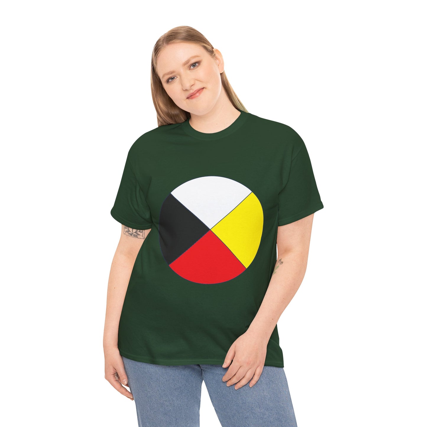 Native Medicine Wheel Tee — Four Directions Circle Design T-Shirt