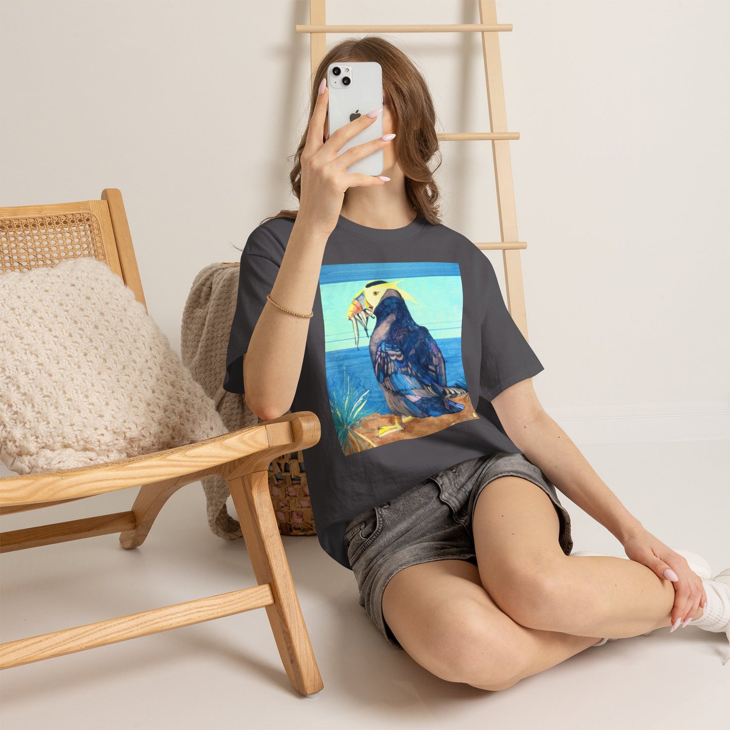 Puffin Beach Tee — Vintage Seaside Bird Graphic T-Shirt