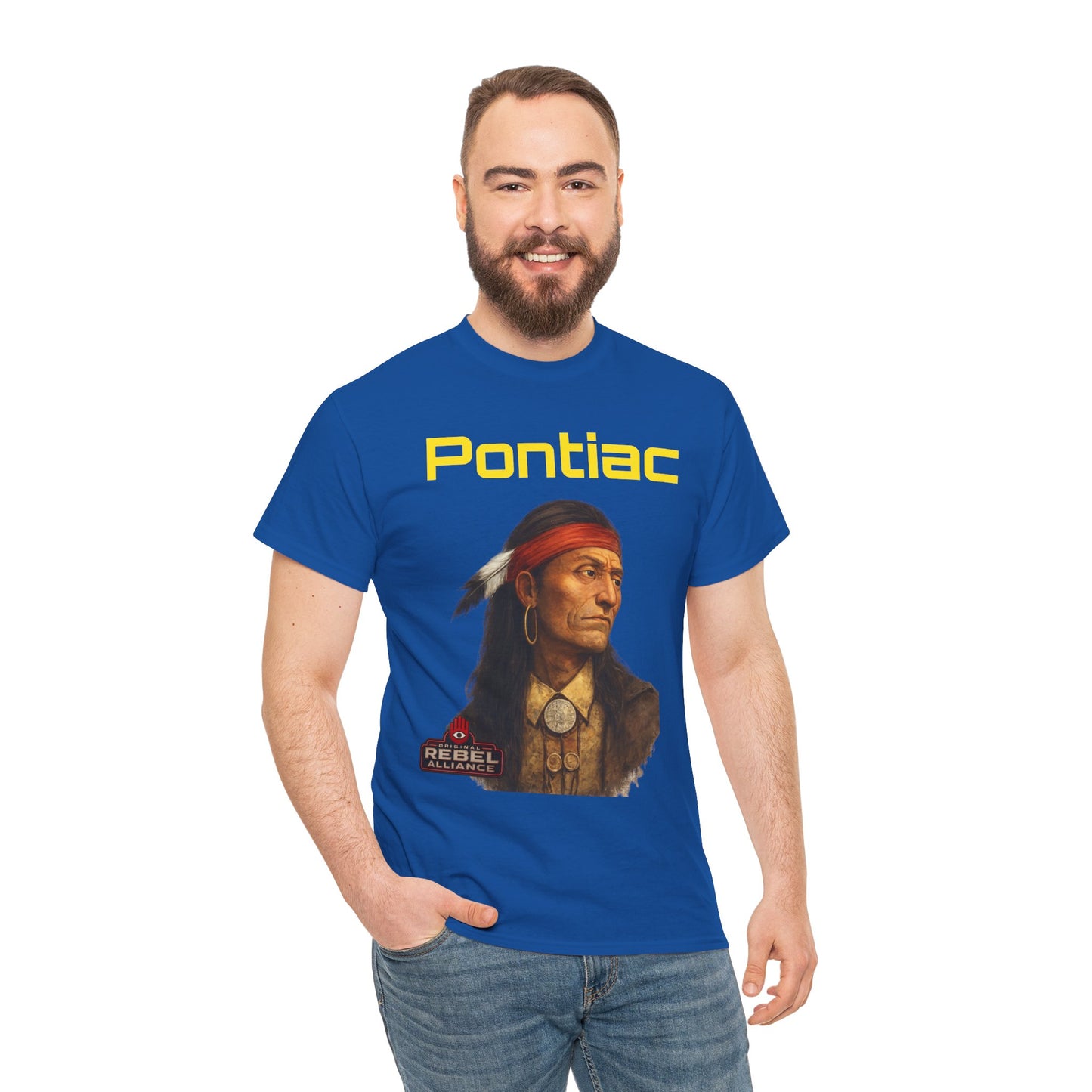 Pontiac Portrait T‑Shirt — Native Chief Graphic Tee