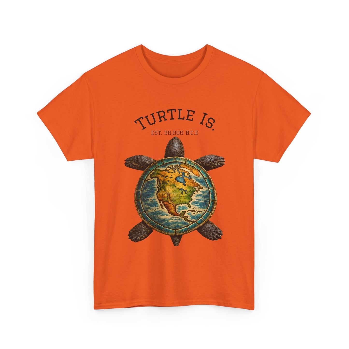 Turtle Globe Graphic Tee — "Turtle Is" Vintage Earth Turtle T-Shirt