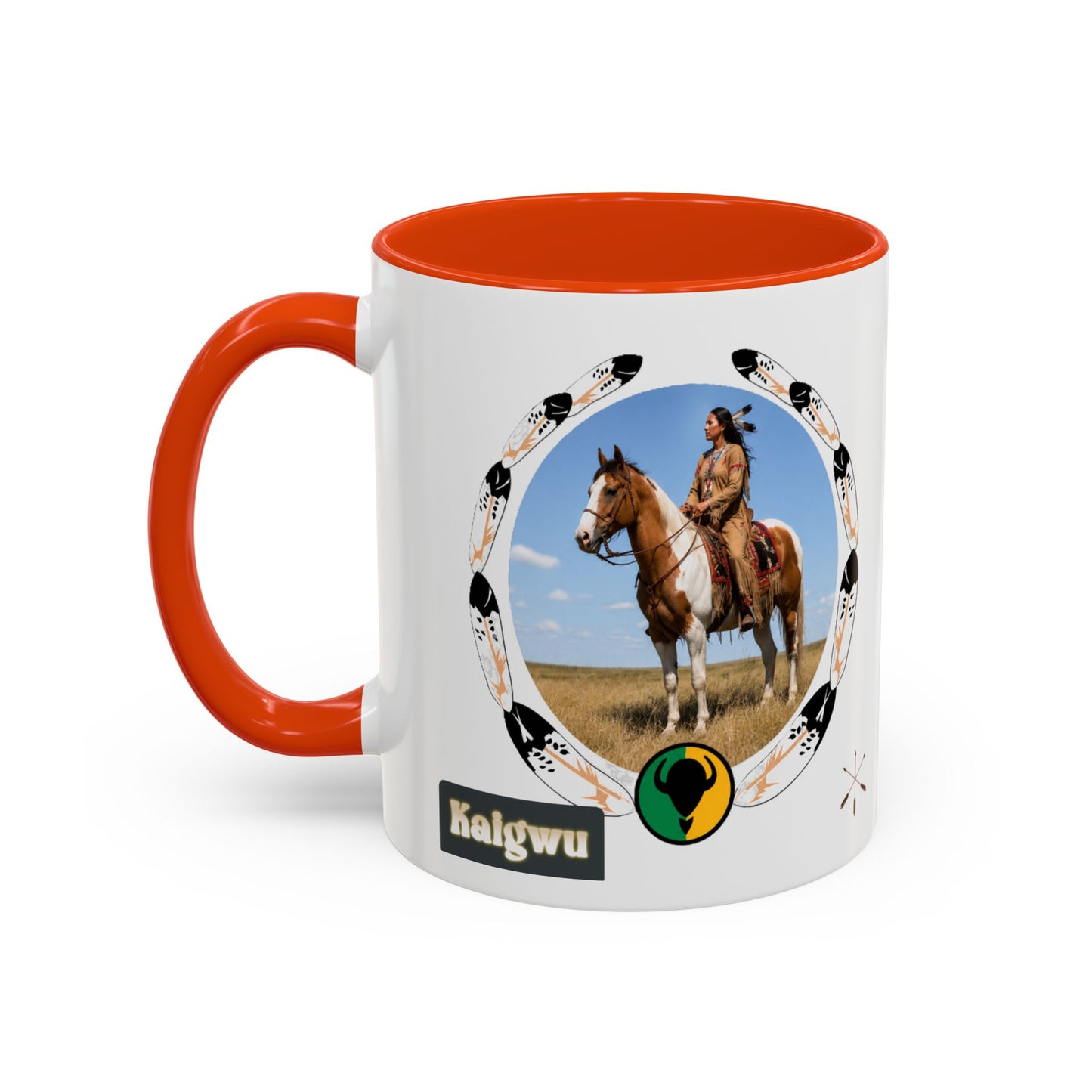 Kiowa Native Horse Photo Mug — Western Indigenous Pride Coffee Cup (11oz/15oz)