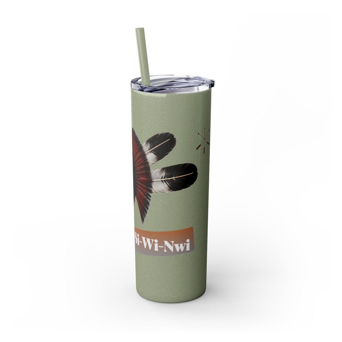 Shawnee Absentee Skinny Tumbler with Straw, 20oz