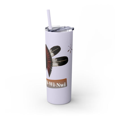 Shawnee Absentee Skinny Tumbler with Straw, 20oz