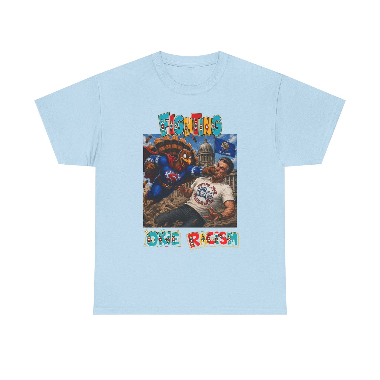 Turkey T-Shirt — Retro Comic 'Stop Racism' Graphic Tee