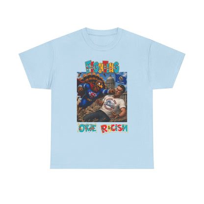 Turkey T-Shirt — Retro Comic 'Stop Racism' Graphic Tee