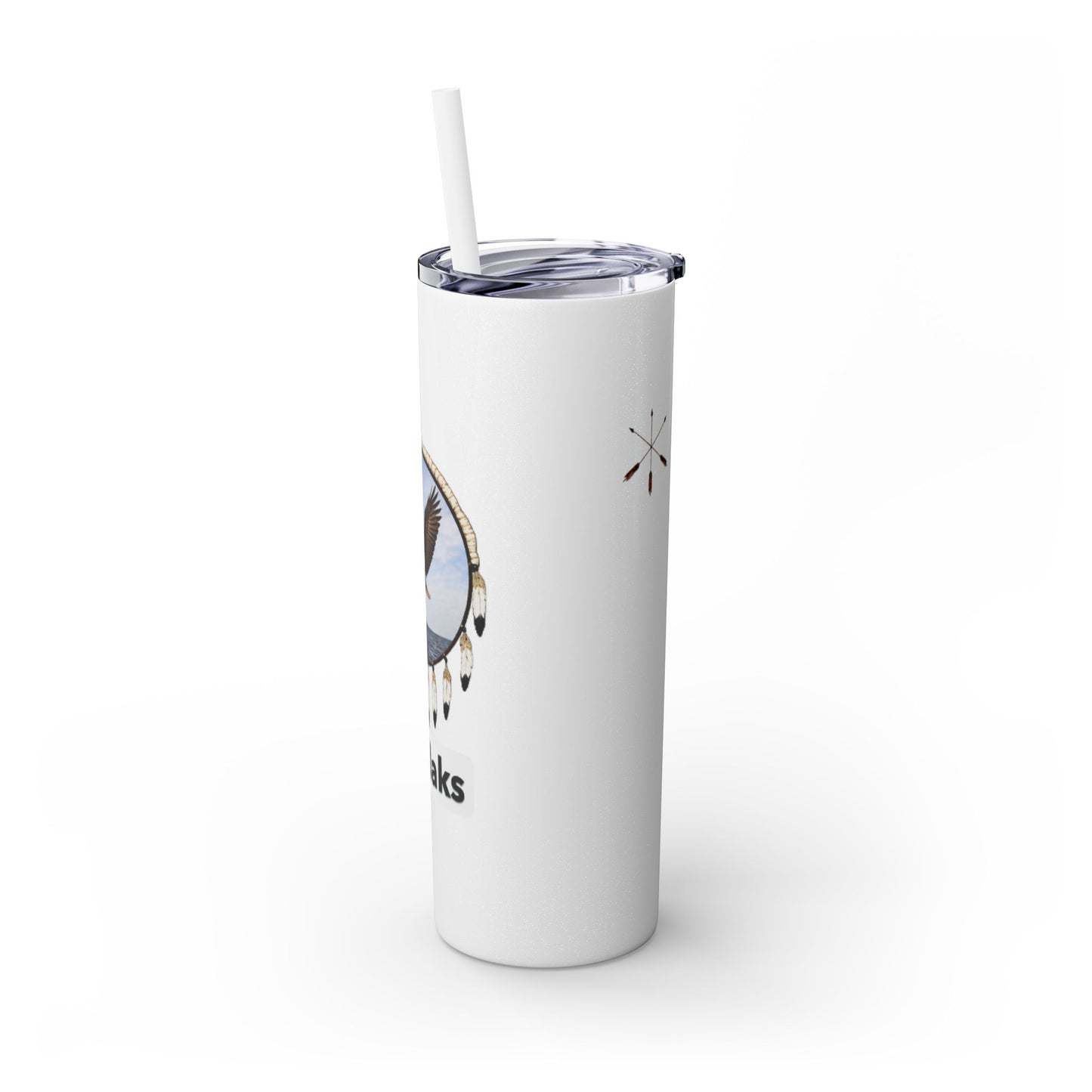 Modoc Eagle Skinny Tumbler – 20oz Straw Travel Cup (Maklaks)