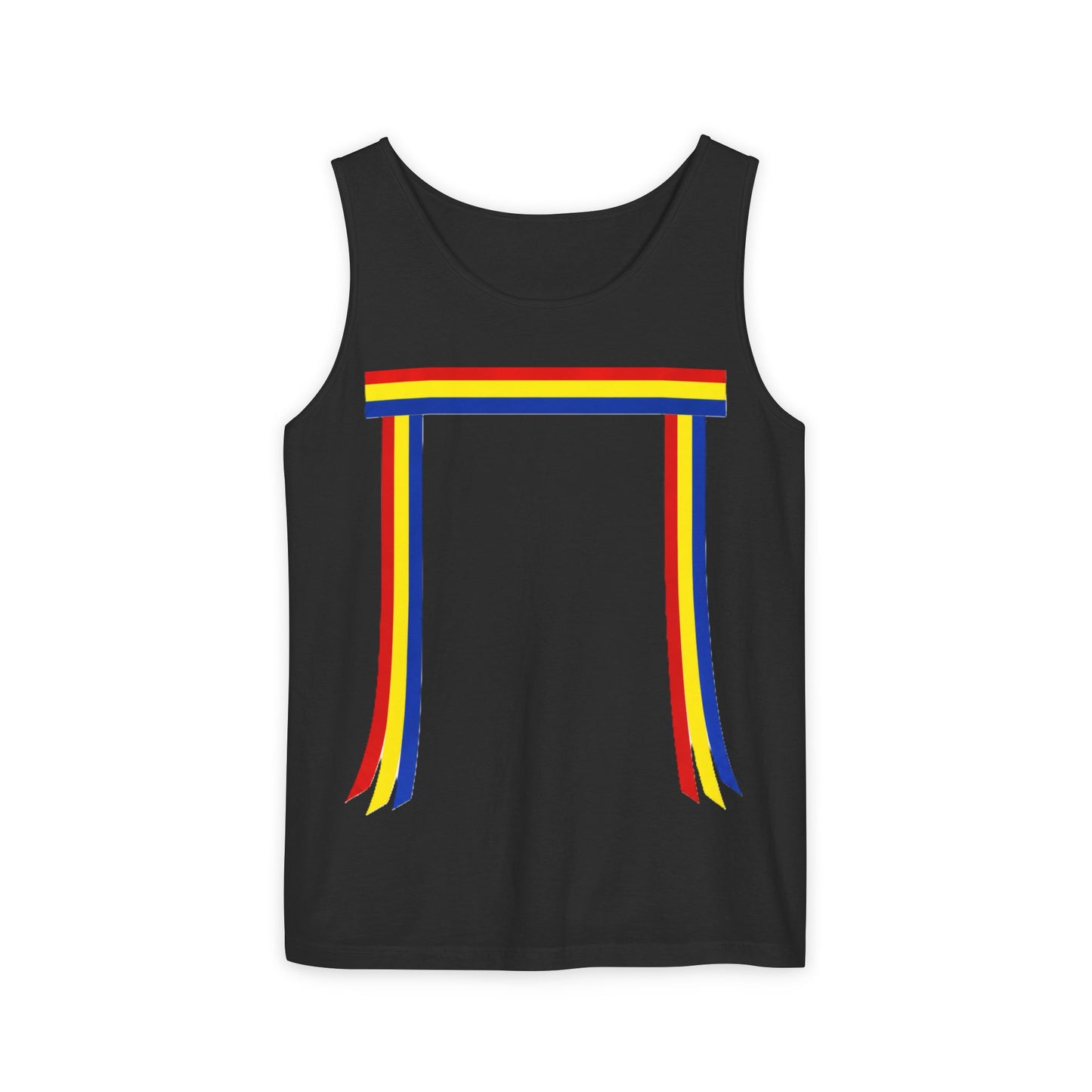 Blue Ribbon Shirt inpired Tank Top — Minimal Rainbow Ribbon Graphic