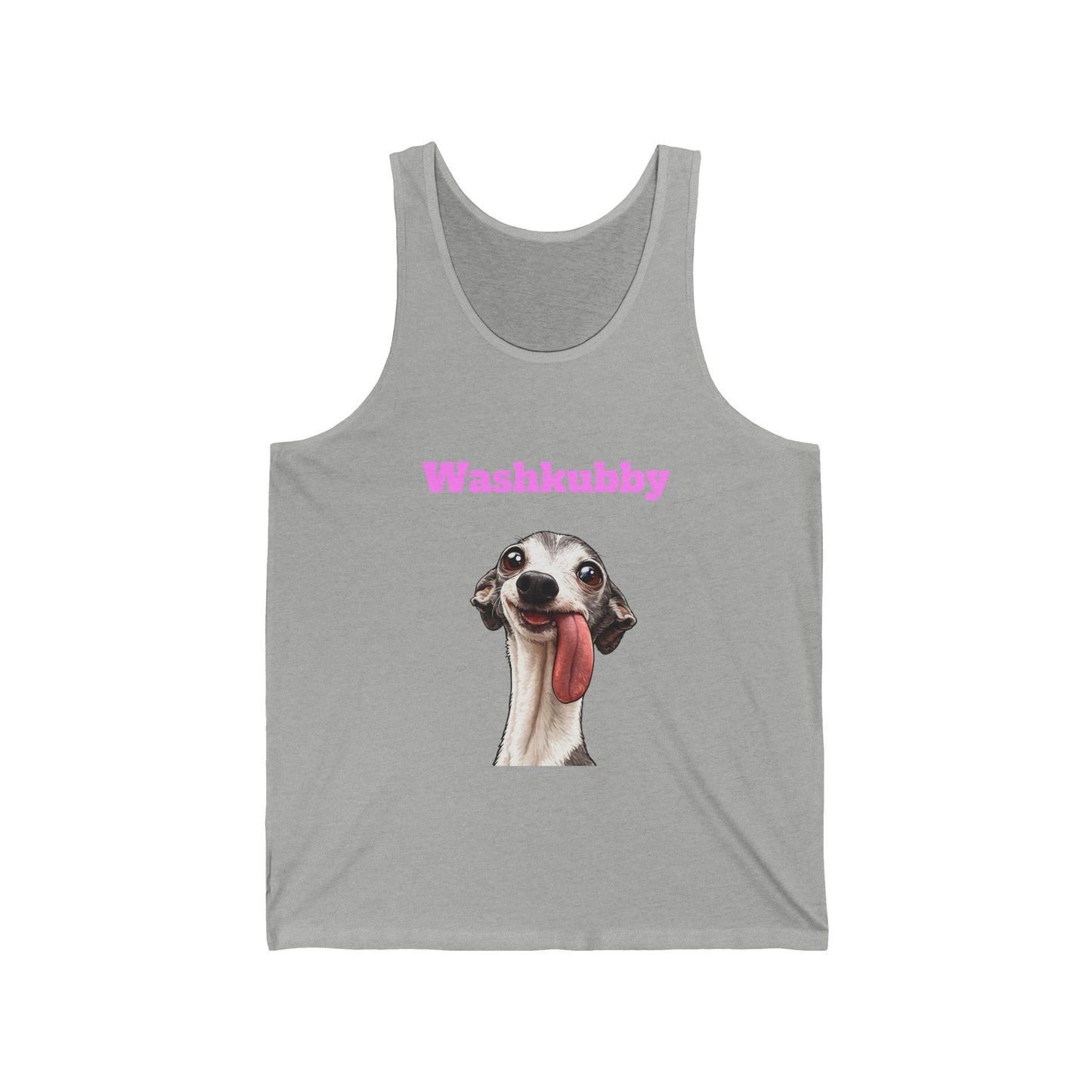 Washkubby Dog Tank Top – Funny Greyhound Tongue Tee