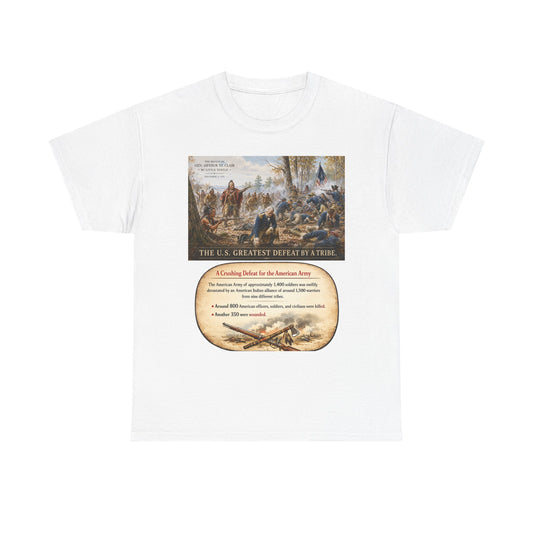 Chief Little Turtle Historical Battle Tee — "The U.S. Greatest Defeat by a Tribe" Cotton T-Shirt